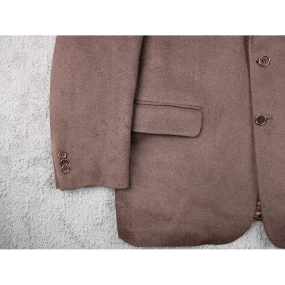 Louis Dell Olio Brown 100% Italian Cashmere Coat Blazer Jacket Mens Size 42R